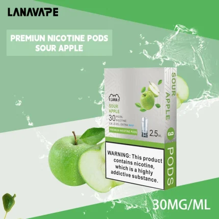 🍏青蘋果｜Lana電子菸煙彈 換彈設計 透明彈 2.5ml×3枚入 #快遞到府#