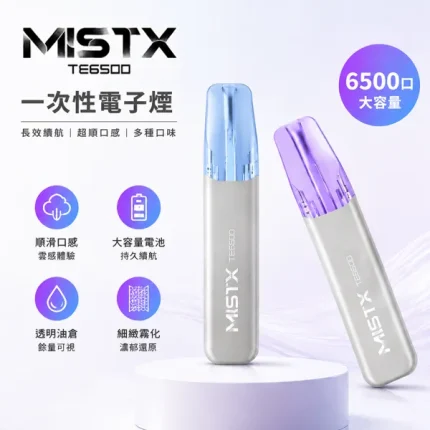 10種口味｜MISTX TE6500口一次性電子煙 鴨嘴獸外型 陶瓷芯升級 超長續航