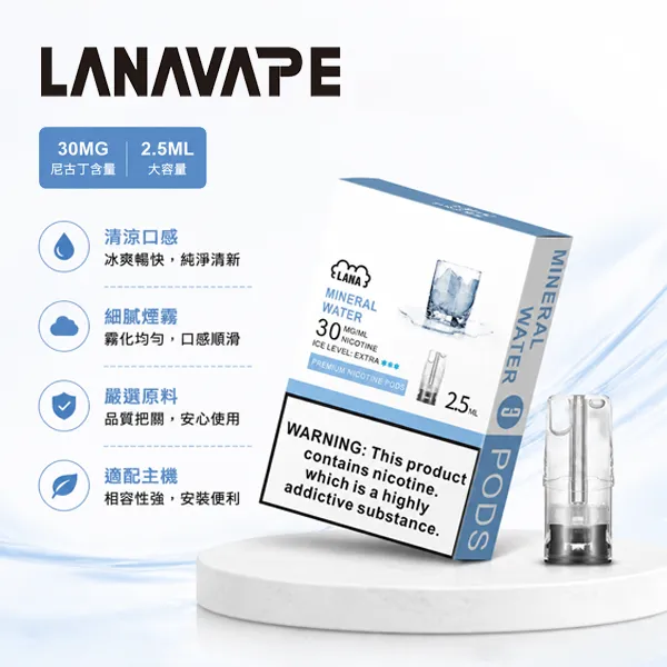 35種口味|Lana煙彈現貨 透明發光彈 2.5ml/3枚 通配一代主機 #年度熱銷#